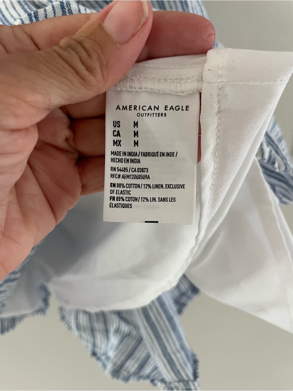 American Eagle Outfitters Blue and White Striped Mini Dress - Picture 3 of 5